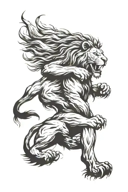 lion inside a spartan tattoo design idea