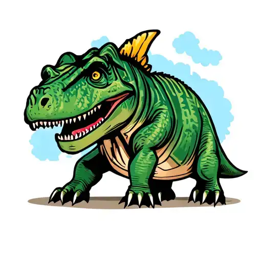 dinosaure rugby tattoo design idea