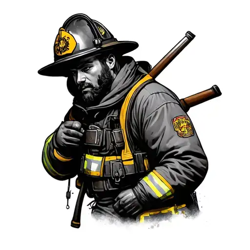 Fallen Firefighter tattoo design idea