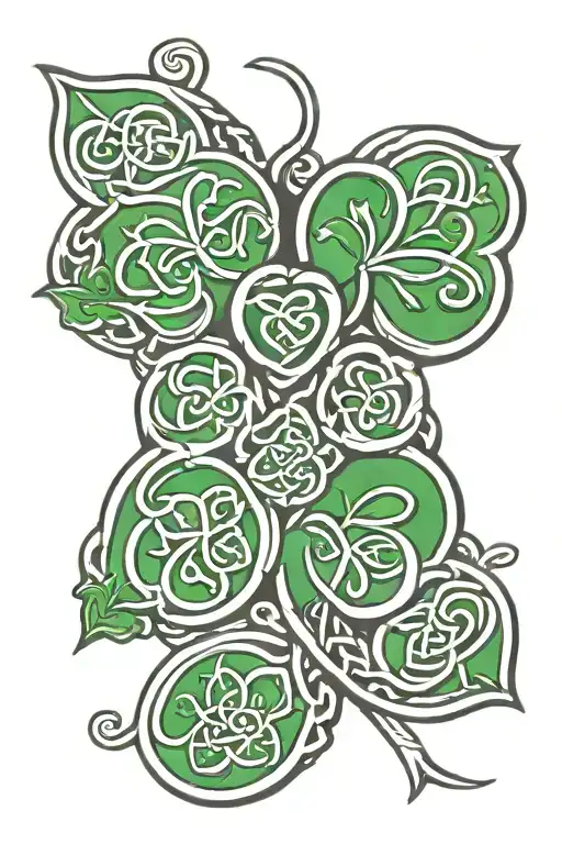 celtic knot 3 leaf clover tattoo design idea