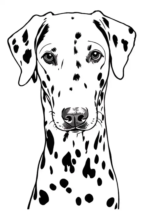 "Family" Dalmatian portrait tattoo design idea
