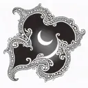 henna inspired patterns moon lilith hand tattoo design idea