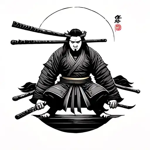 Samurai Seppuku tattoo design idea