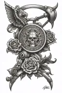 discipline hard work tattoo design idea