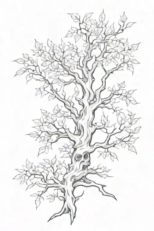 poisonous tree tattoo design idea