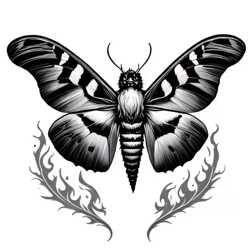 moth to a flame tattoo design idea