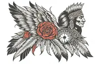 native american remembrance  tattoo design idea