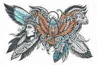 native american remembrance  tattoo design idea