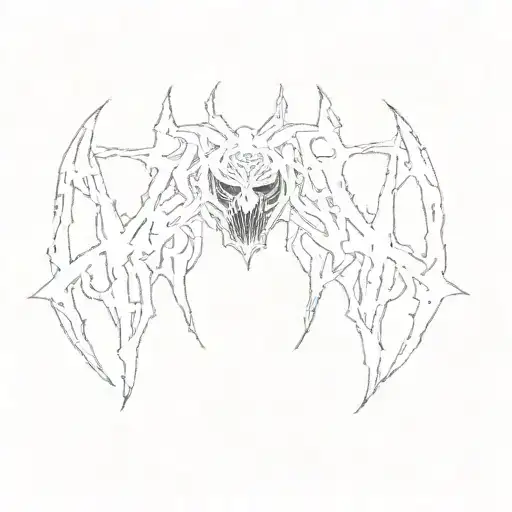a logo for a black metal band tattoo design idea