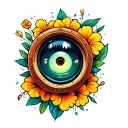 I have a Pixar Up Tattoo and need a great background for it can you create the background tattoo design idea