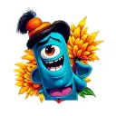 I have a Pixar Up Tattoo and need a great background for it can you create the background tattoo design idea