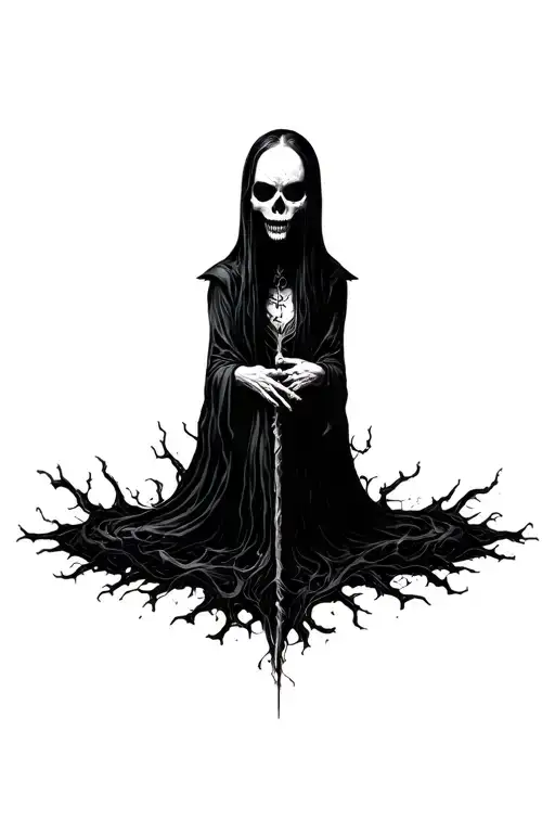 death vampire tattoo design idea