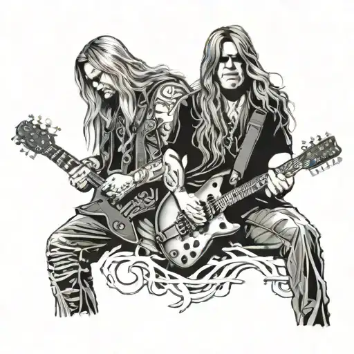 ozzy osbourne zakk wylde randy rhodes incorperated somehwhere tattoo design idea