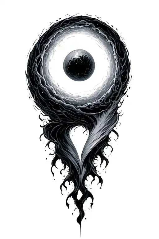 Blackhole tattoo design idea