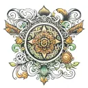 classic belly button tattoo design idea