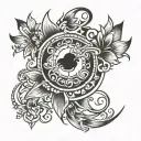 classic belly button tattoo design idea
