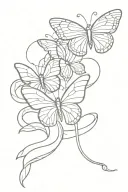 snake and butterfly's  tattoo design idea