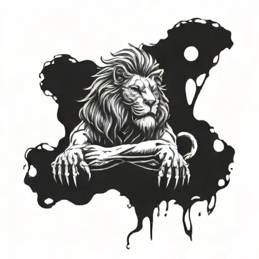 lion escanor reaper tattoo design idea
