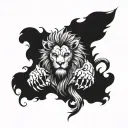 lion escanor reaper tattoo design idea