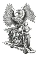 Harley Davidson eagle tattoo design idea
