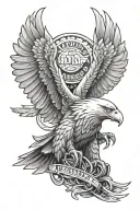 Harley Davidson eagle tattoo design idea
