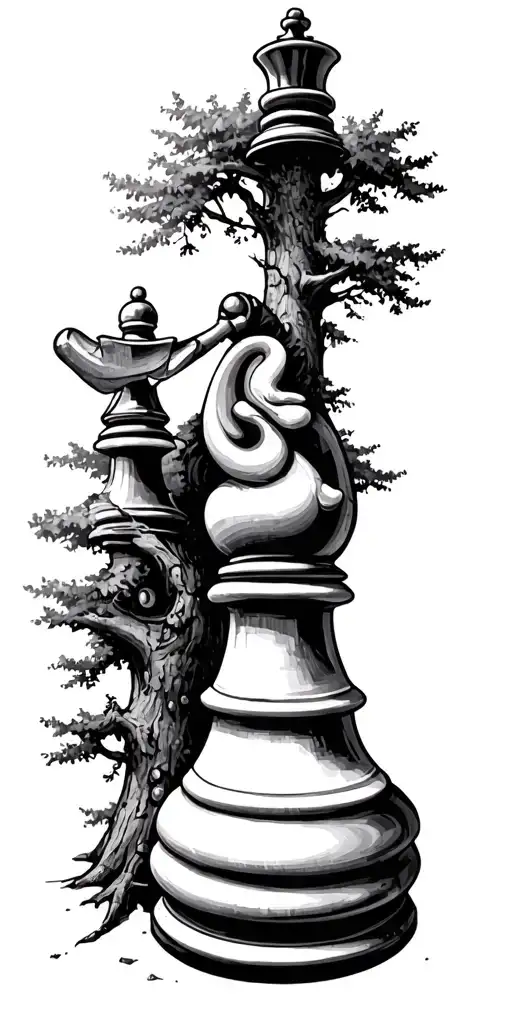 driving range, chess, climbing trees and playing games  tattoo design idea