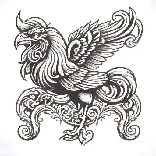 Liverpool FC Liverbird logo ram head tattoo design idea