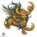 yama dharmaraja tattoo design idea
