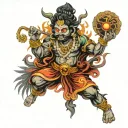yama dharmaraja tattoo design idea