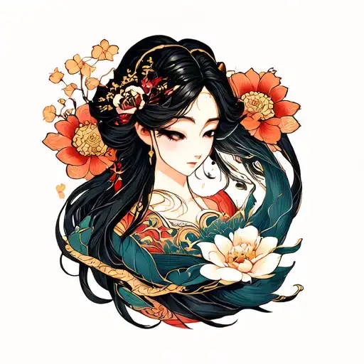 elements and twilight princess tattoo design idea