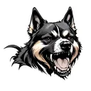 Angry Dog tattoo design idea