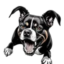 Angry Dog tattoo design idea