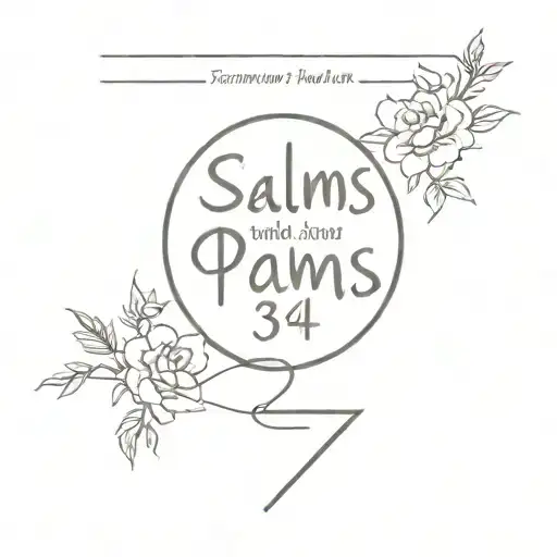 Psalms 23:4 Verse with imagery tattoo design idea