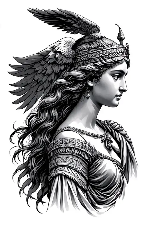 Artemis apollo athena greek goddess tattoo design idea