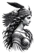 Artemis apollo athena greek goddess tattoo design idea