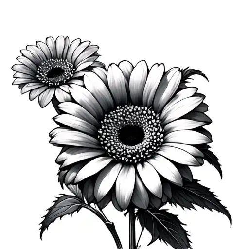 Gerbera tattoo design idea