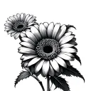 Gerbera tattoo design idea