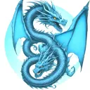 bipolar affectivity dragon two heads  tattoo design idea