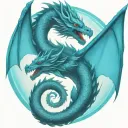 bipolar affectivity dragon two heads  tattoo design idea