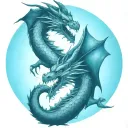 bipolar affectivity dragon two heads  tattoo design idea