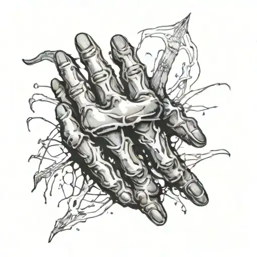 Death Stranding hand tattoo design idea