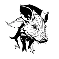 Wildboar piglet tattoo design idea