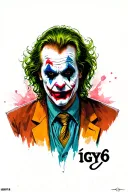 The joker with a why so serious face and text 'IGY6' us tattoo design idea