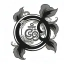 simple buddhist enso tattoo design idea