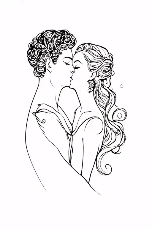 The kiss by gustav klimt tattoo design idea