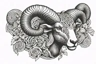 aries ram wrap my arm tattoo design idea