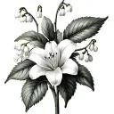 Lily Of The Valley And Hawthorn tattoo design idea