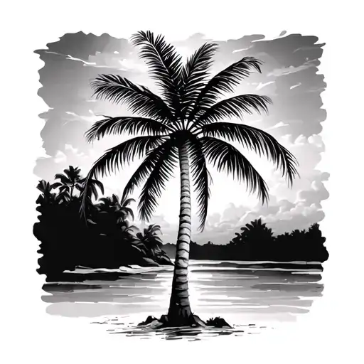 Coconut Tree tattoo design idea