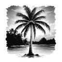 Coconut Tree tattoo design idea