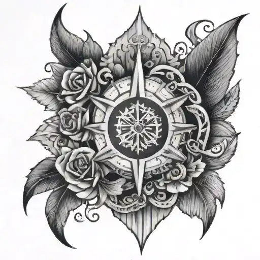 true north tattoo men tattoo design idea